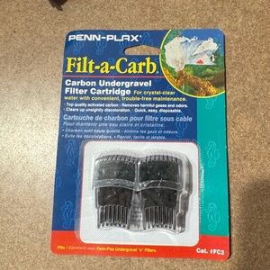 Penn-Plax Filt-A-Carb Carbon Undergravel Cartridge 2 Pack #FC-2